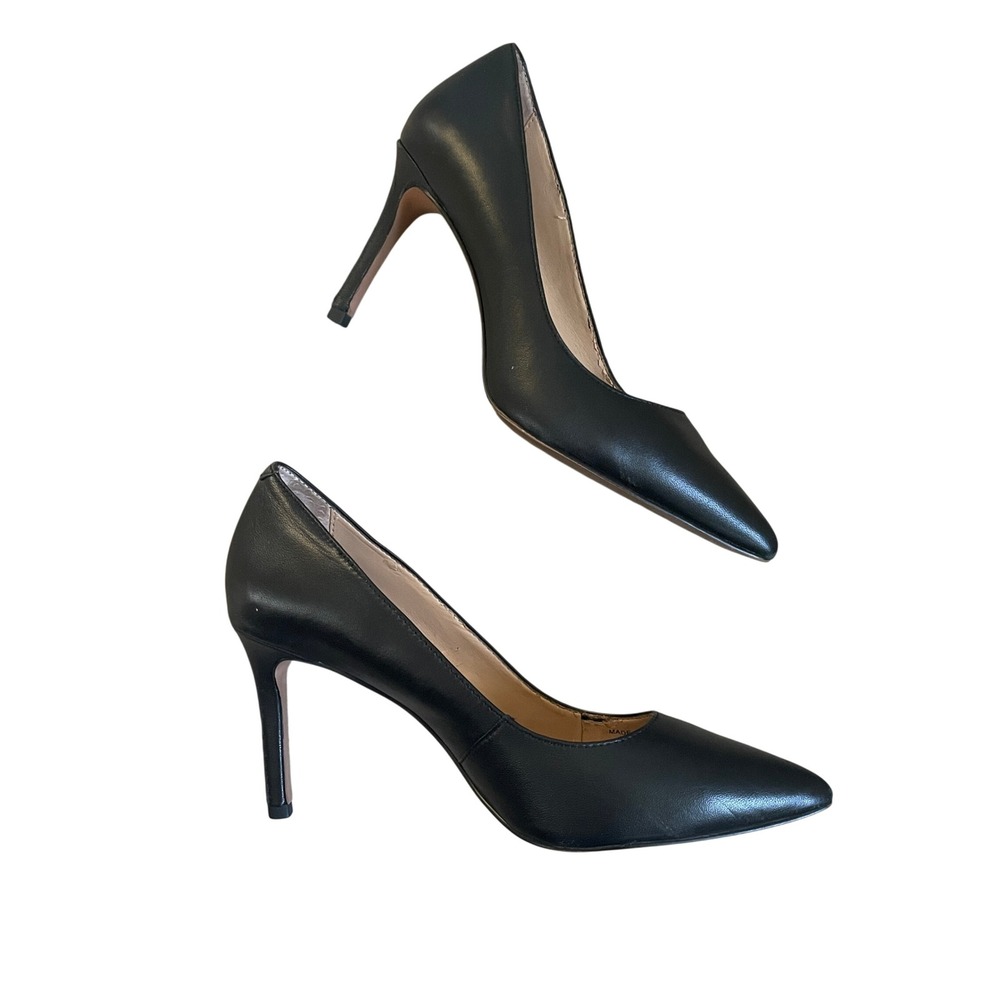 Banana Republic‎ Black Leather Pointed Toe Stiletto size 6 Pumps Office Madison